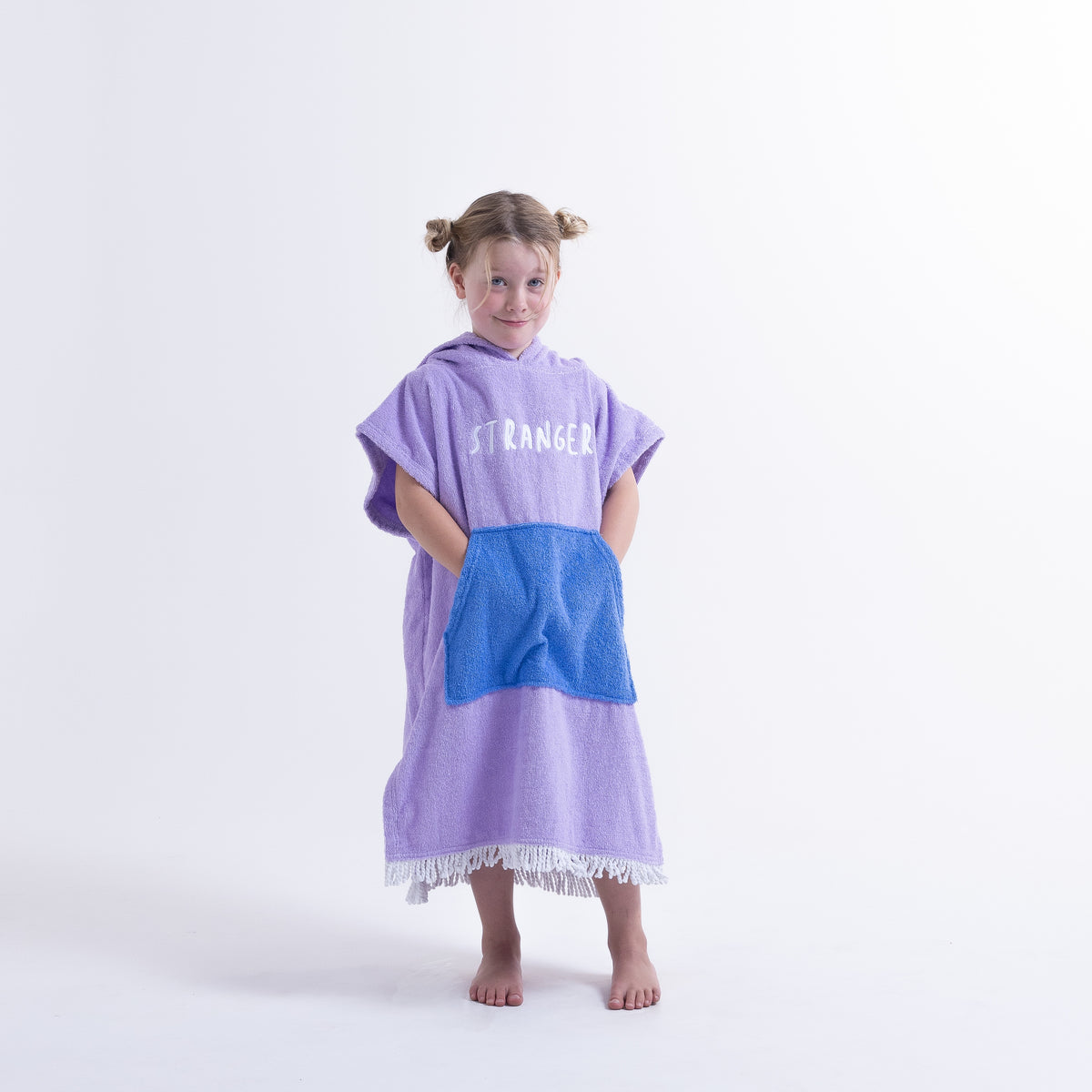 Hello Stranger Poncho Towel Purple/Blue