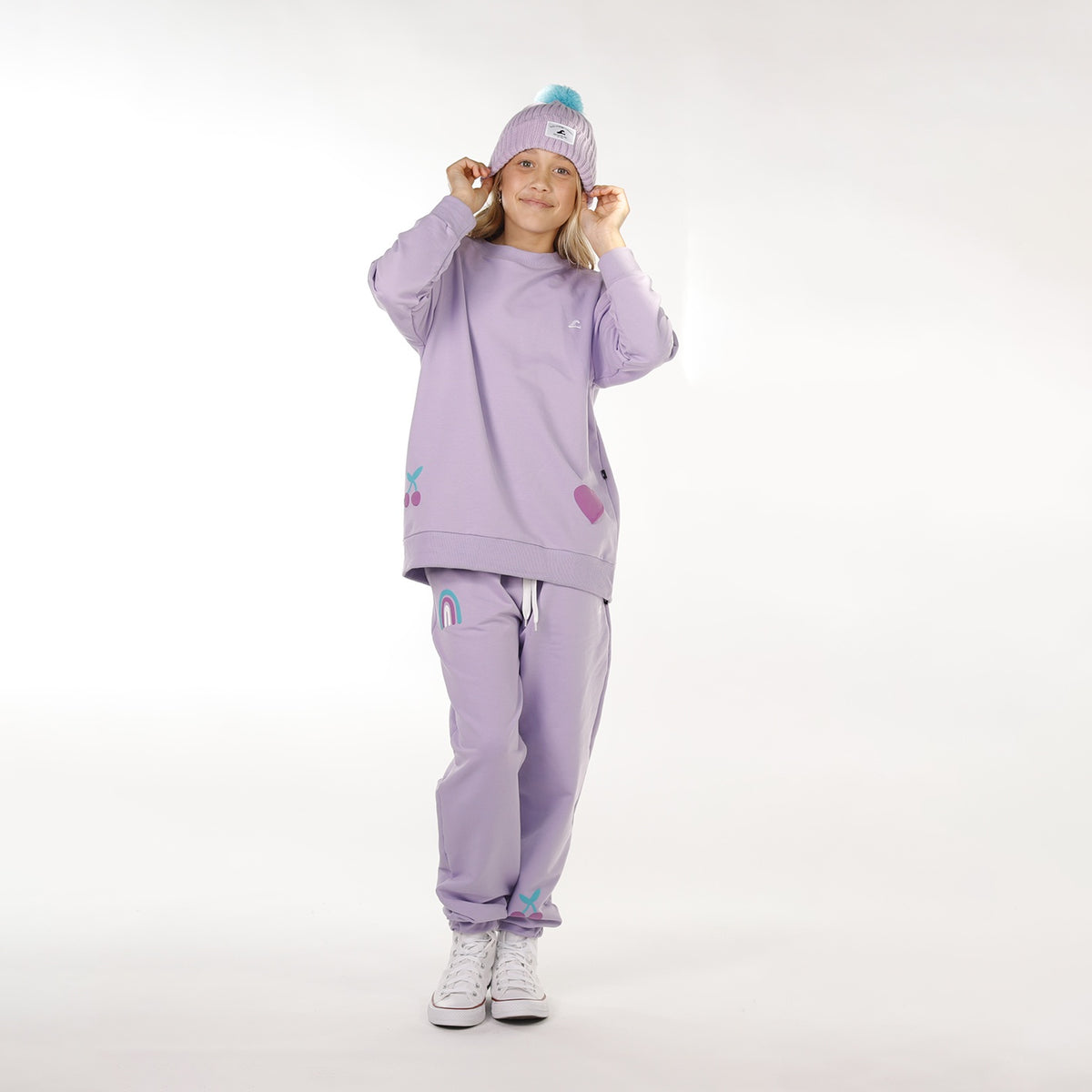 Hello Stranger Girls Sunset Track Pant Lavender