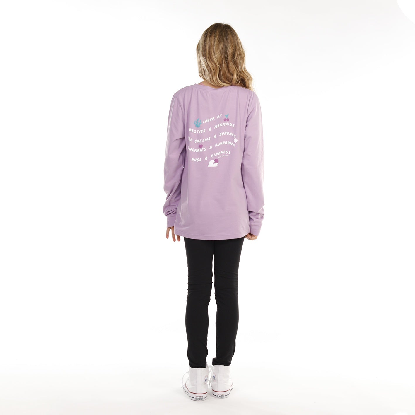 Hello Stranger Girls Bestie L/S Tee Purple