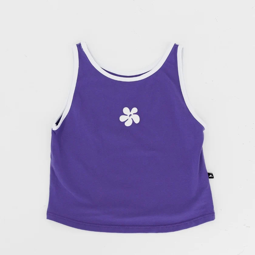 Hello Stranger Palm Days Singlet Purple