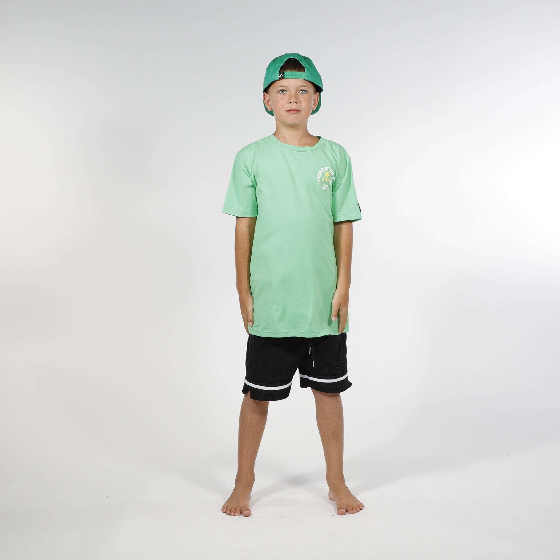 Hello Stranger Varsity Shorts -Black