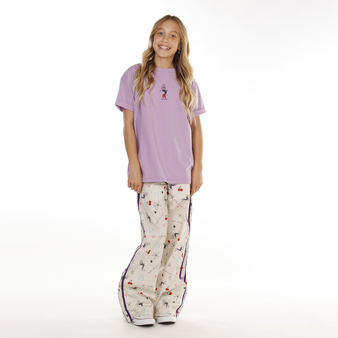 Hello Stranger Girls Playful Pant Red Stripe