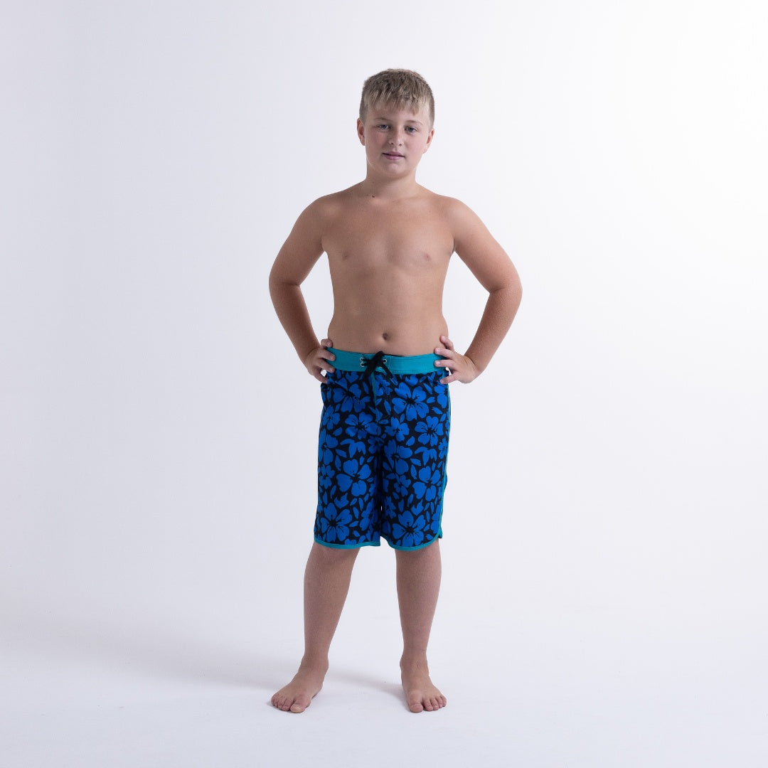 Hello Stranger Hibiscus Long Board Short
