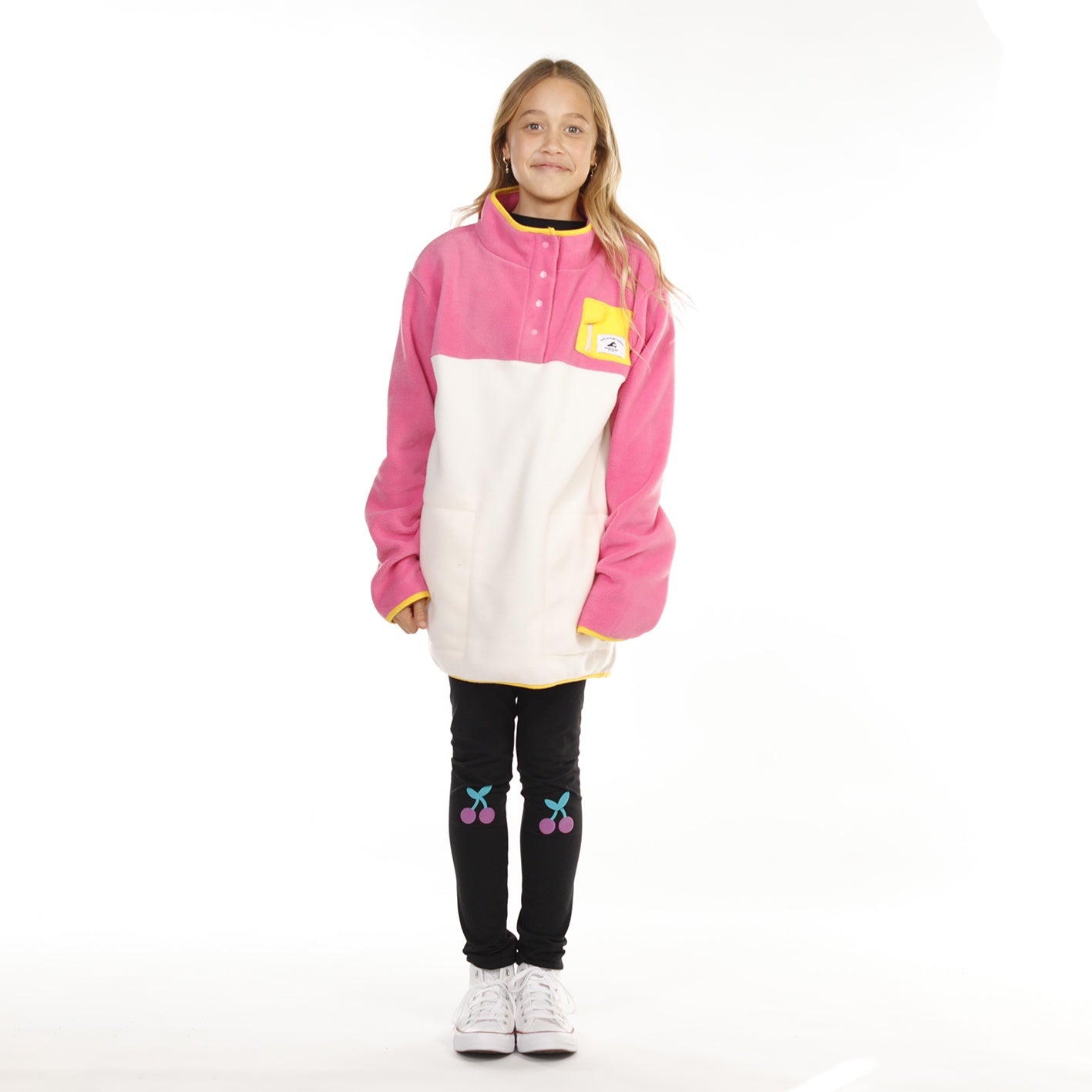 Hello Stranger Girls Adventure Fleece Pink Cream
