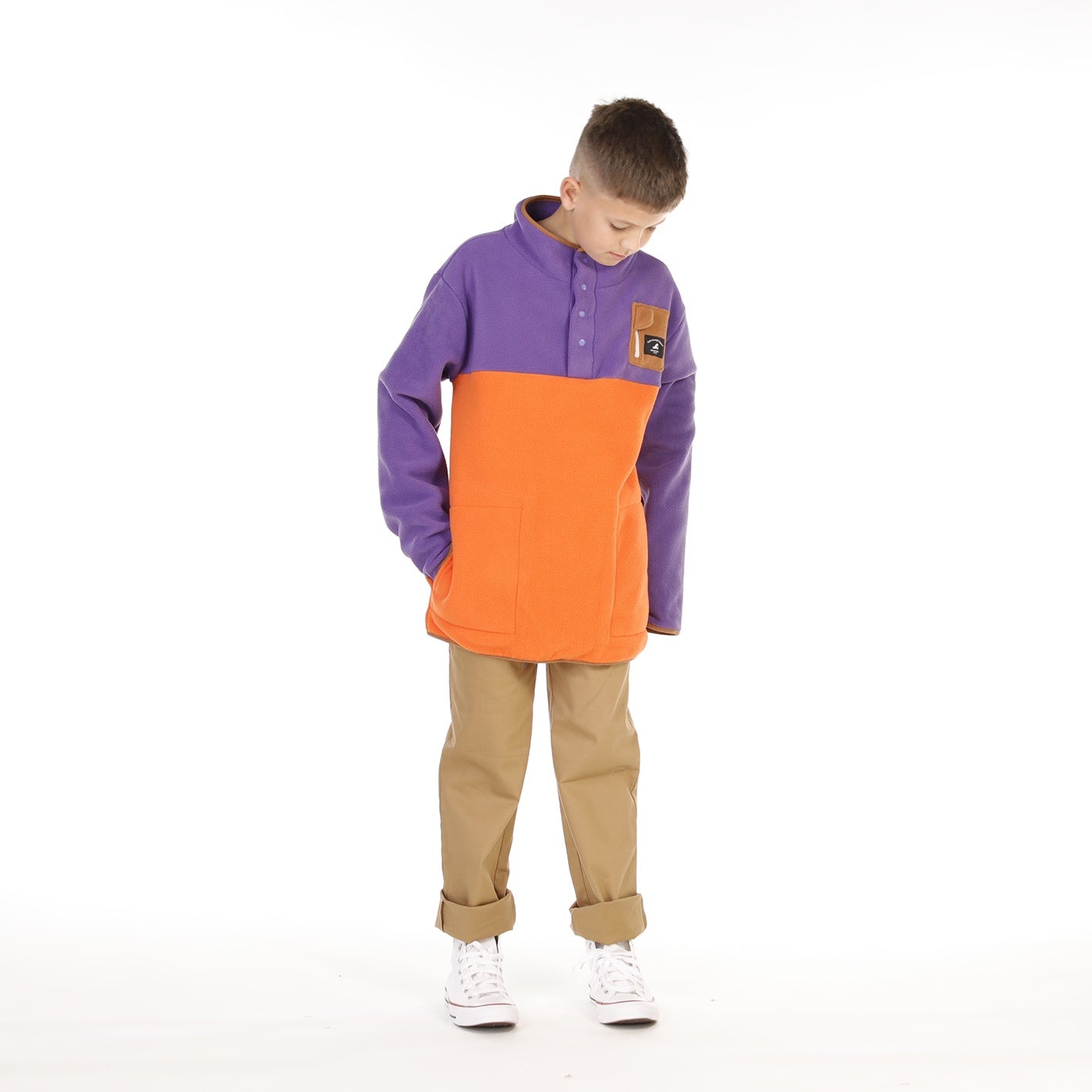 Hello Stranger Boys Adventure Fleece Purple Orange