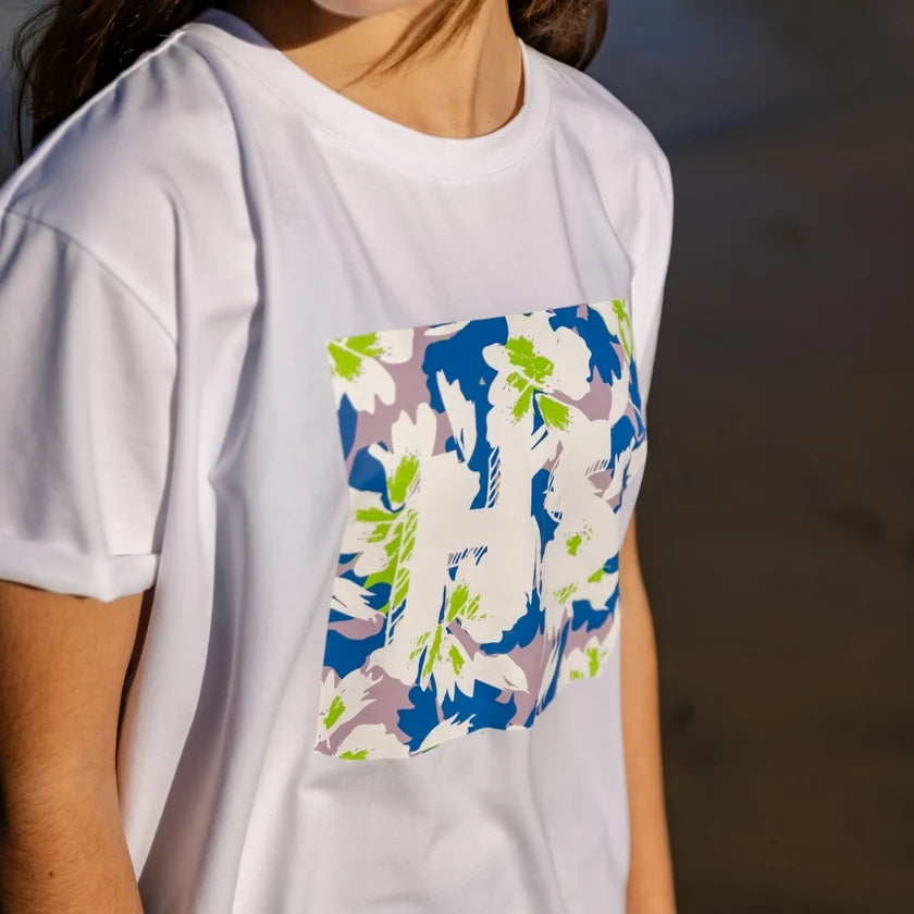 Hello Stranger Island Vibes Bailey Tee White