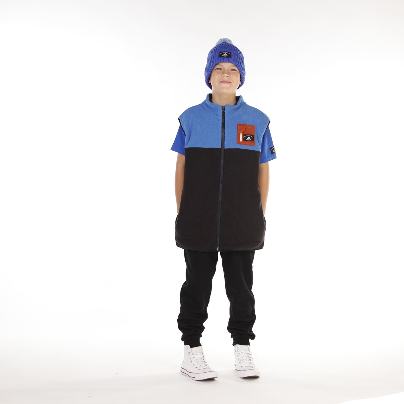 Hello Stranger Boys Everything Vest Blue Black