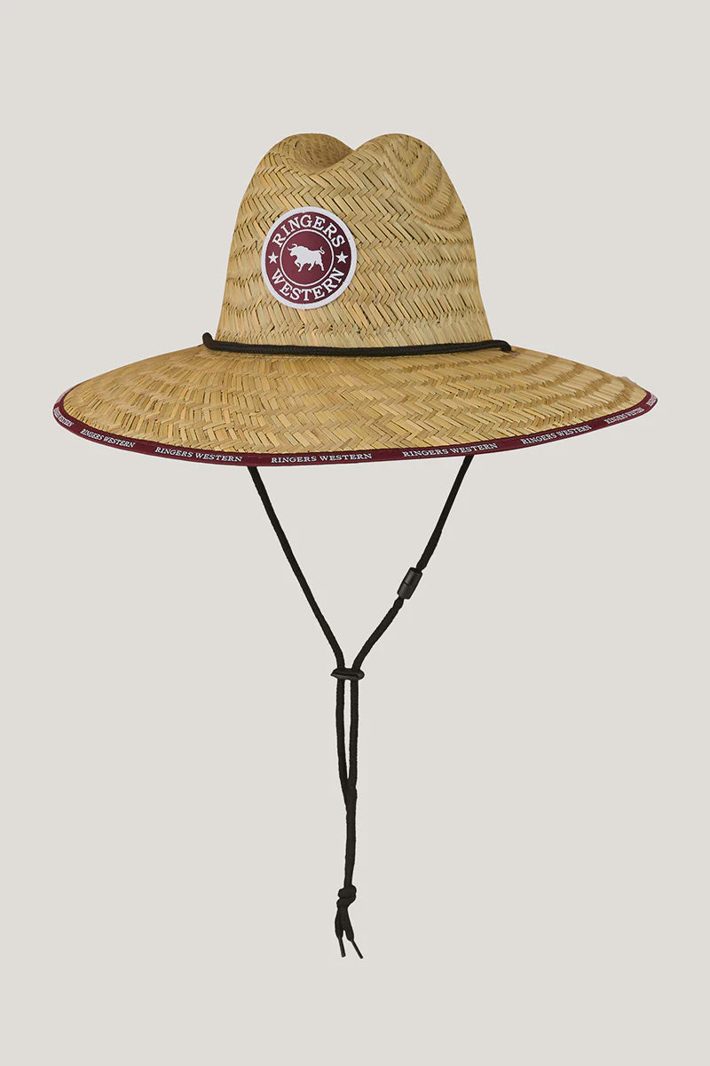 Ringers Western Paddy Straw Hat - Burgundy