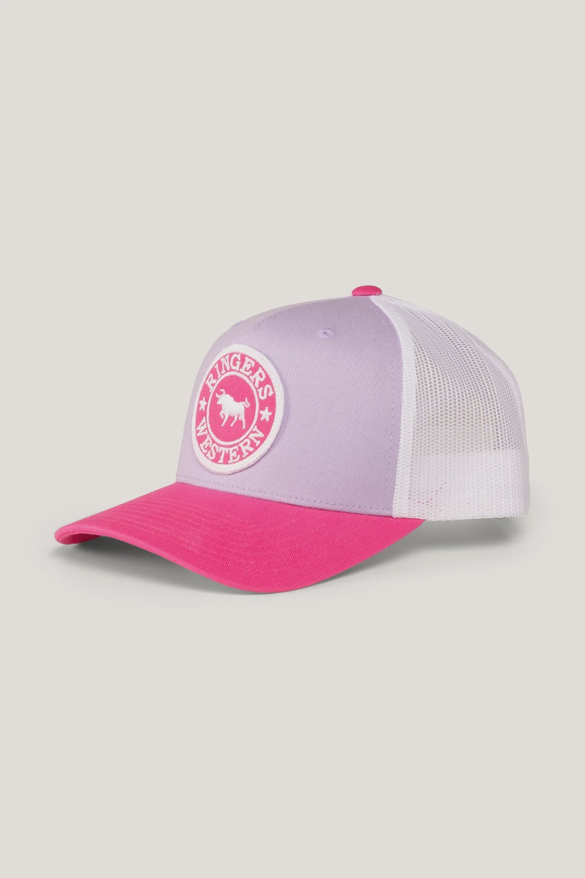 Ringers Western Signature Bull Kids Trucker Cap - Lilac/Candy