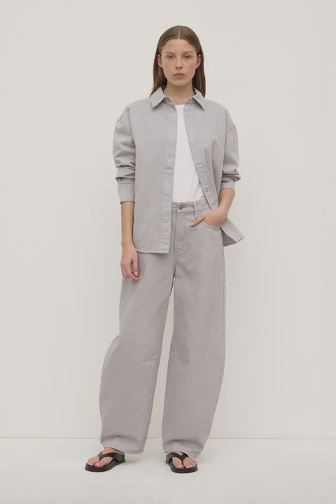 Assembly High Rise Barrel Jean Light Grey