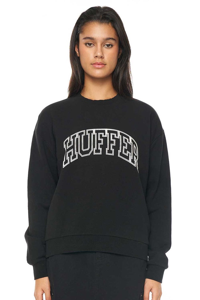 Huffer Slouch Crew 350/Lined Out Basalt