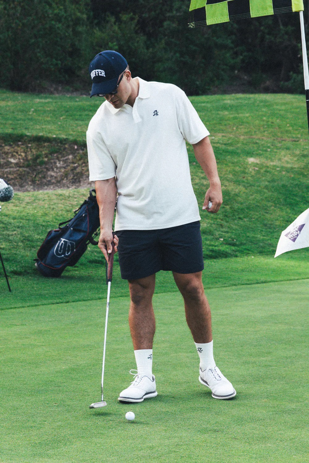 Huffer Mens Classic SS Polo Chalk