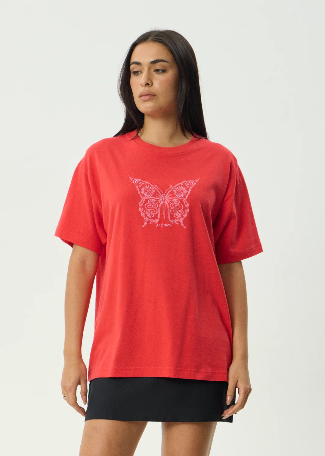 Afends Flyway Oversized Tee - Tomato