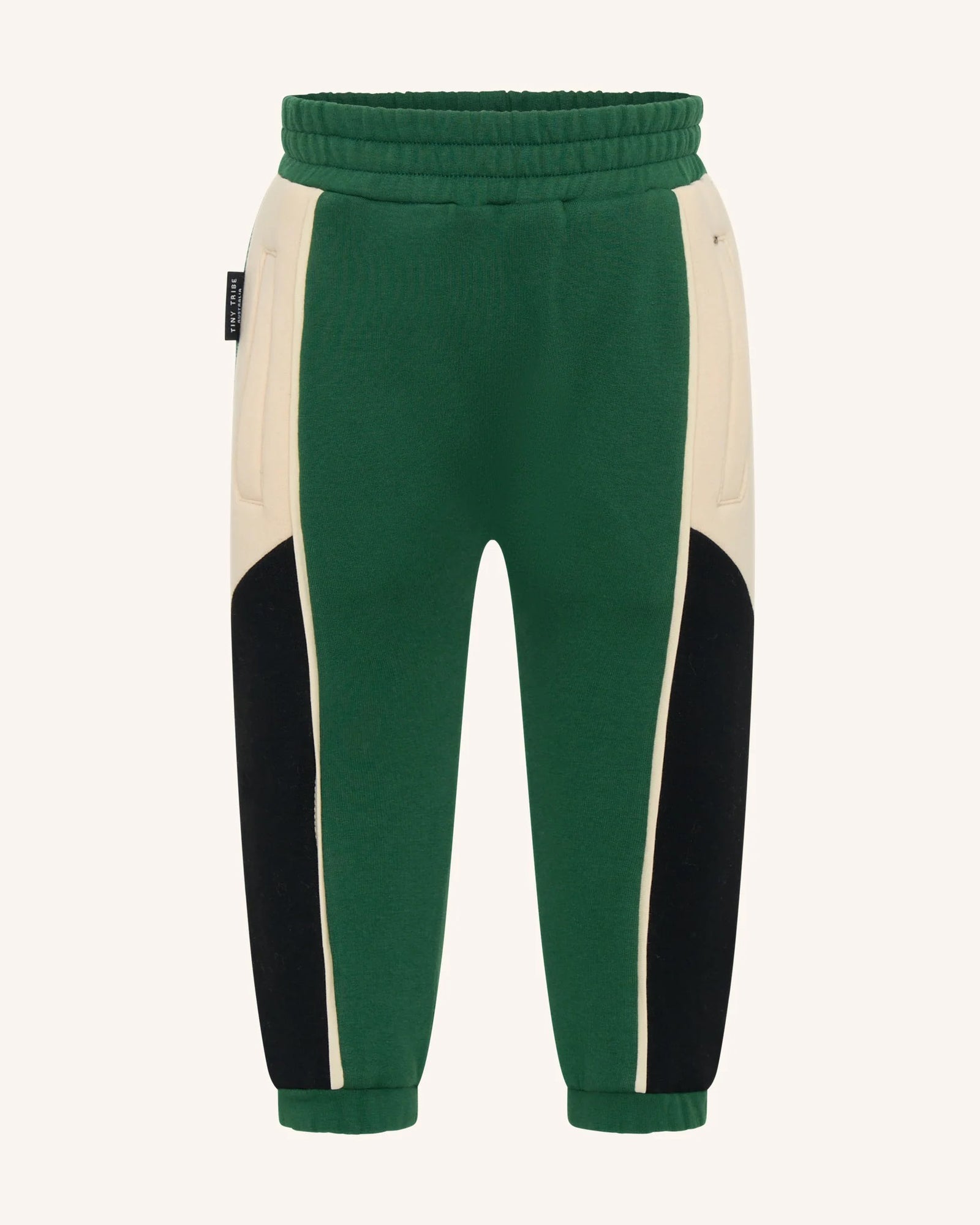 Tiny Tribe Infant Segment Slouch Piping Pant Green