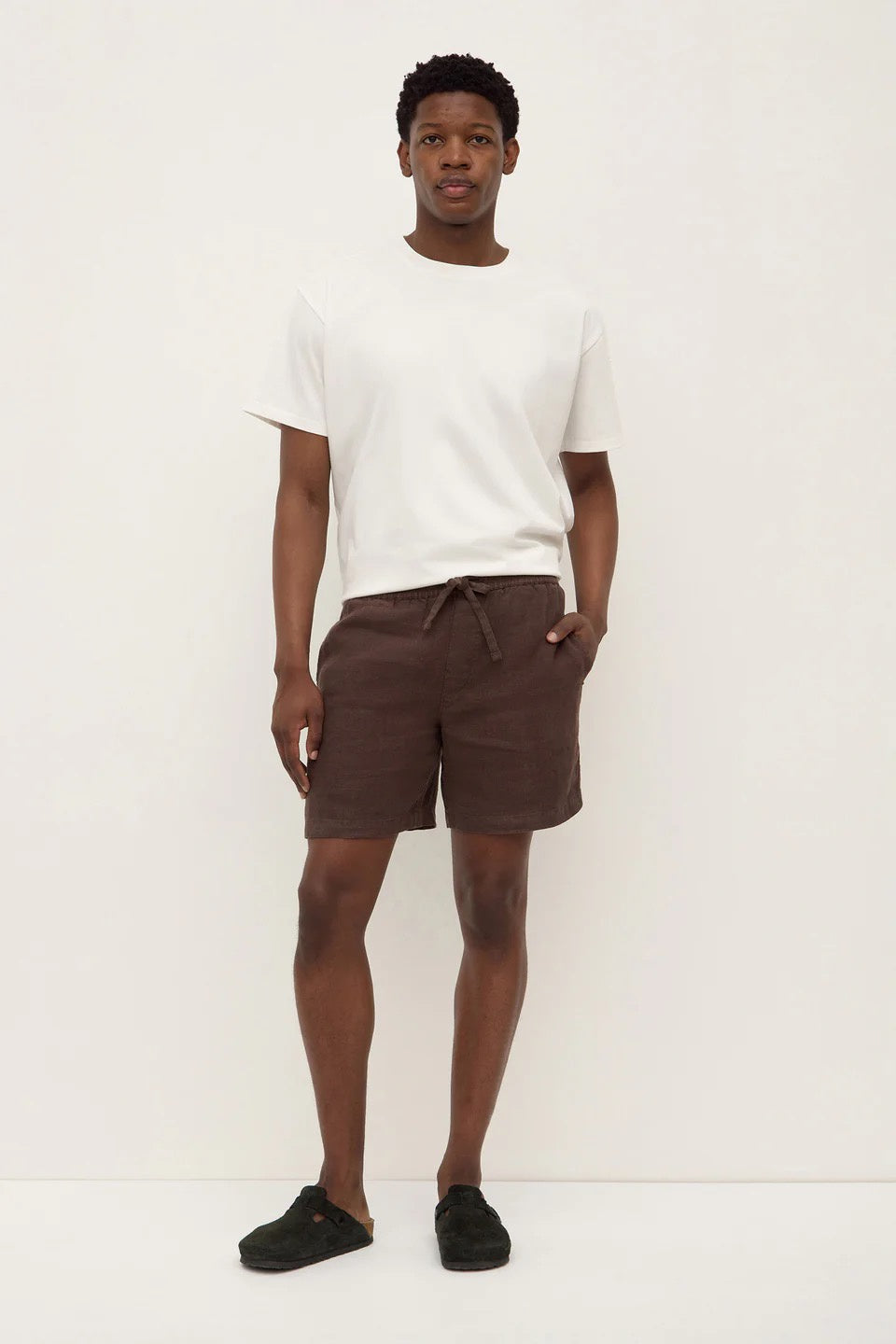 Assembly Tide Linen Short Ganache