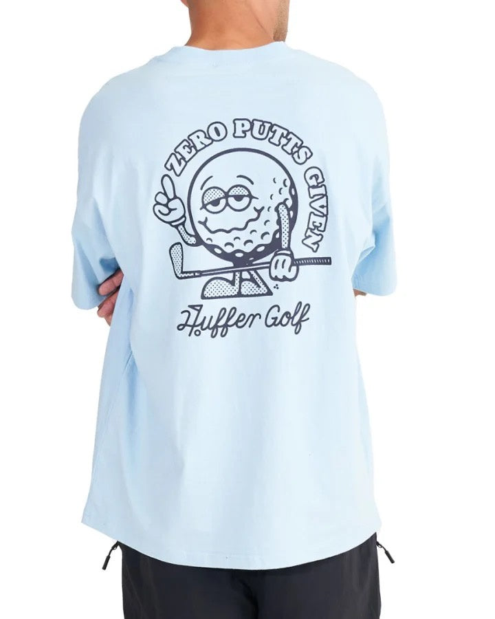 Huffer Block Tee 220/Zero Putts Ice Blue