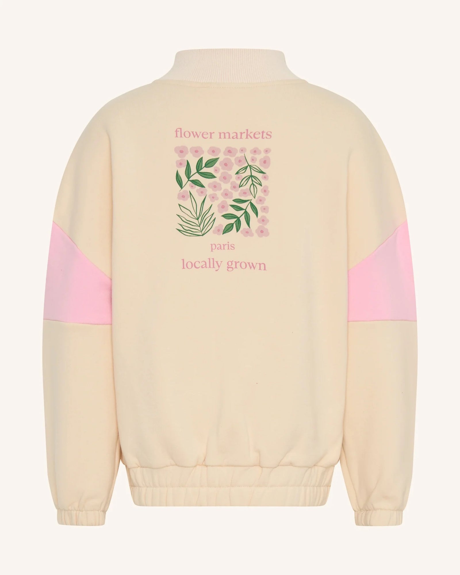 Tiny Tribe Pink High Neck Zip Segment Sweat Top