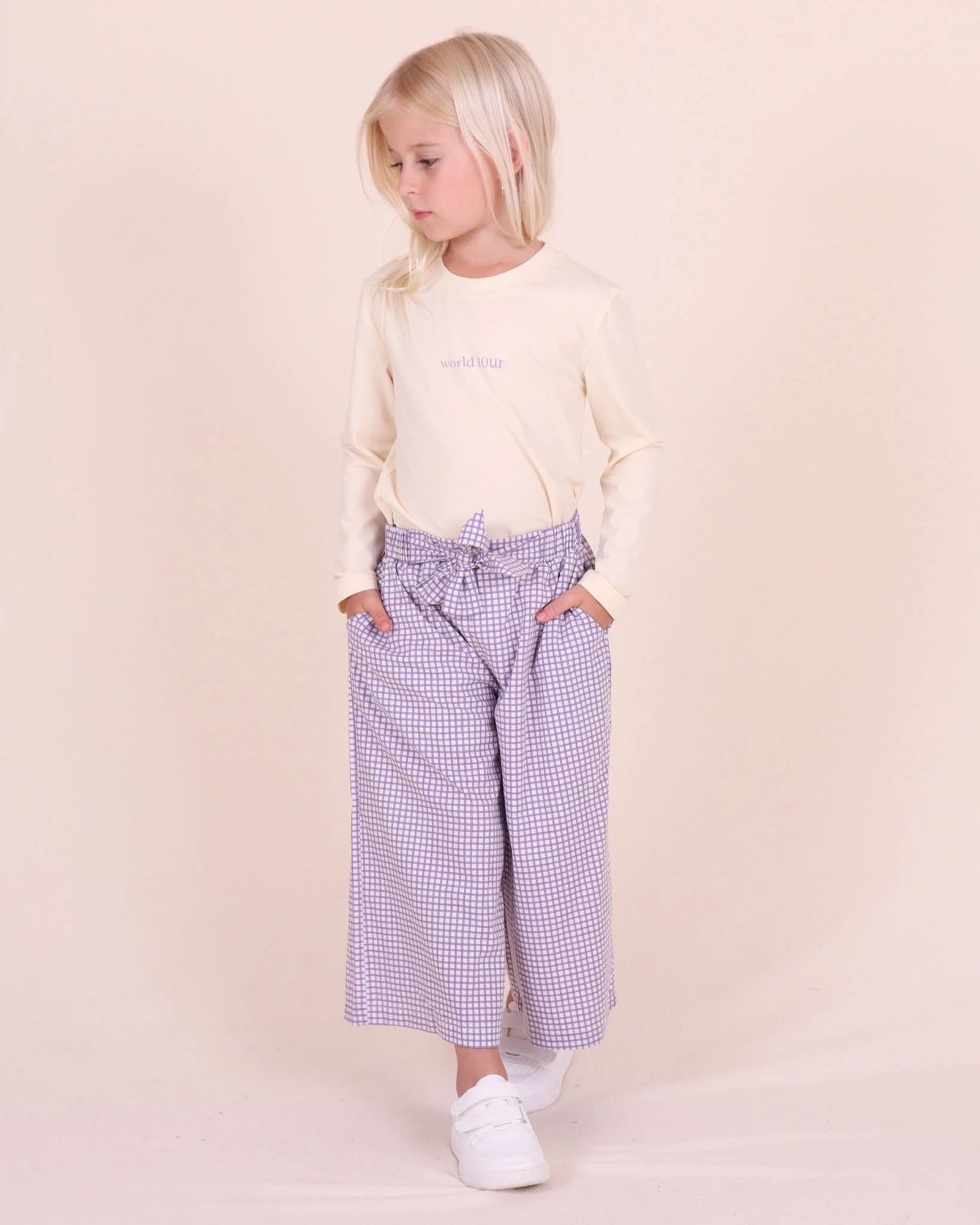 Tiny Tribe Wide Leg Sash Pant Purple