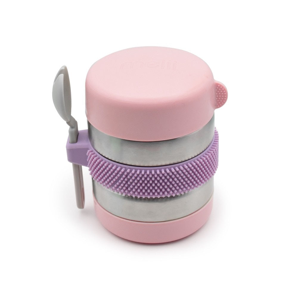 Melii Insulated Fidget Thermos Pink/Purple/Grey