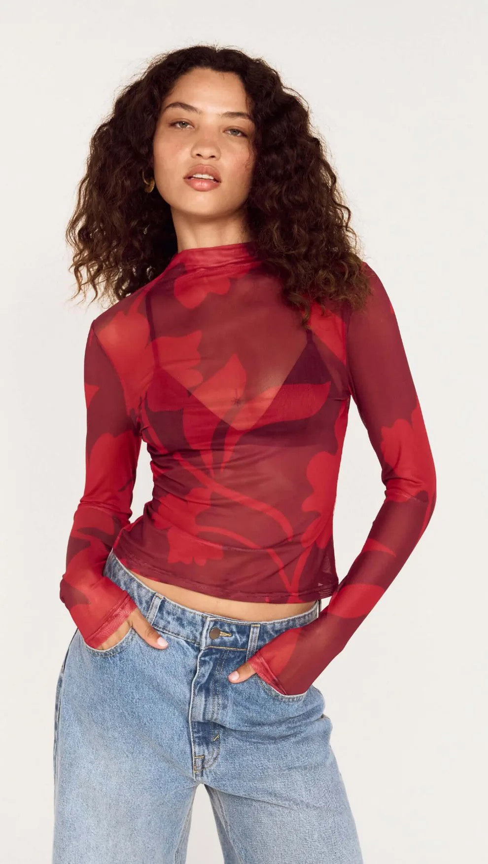 Mink Pink Airi Mesh Top