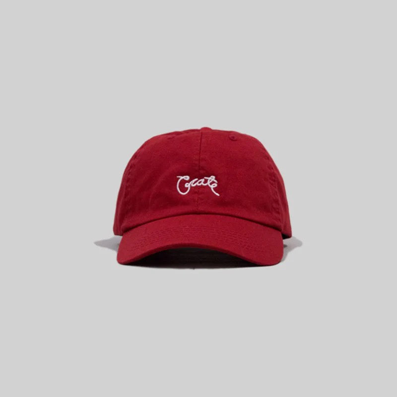 Crate Unisex Scripted Cap Red