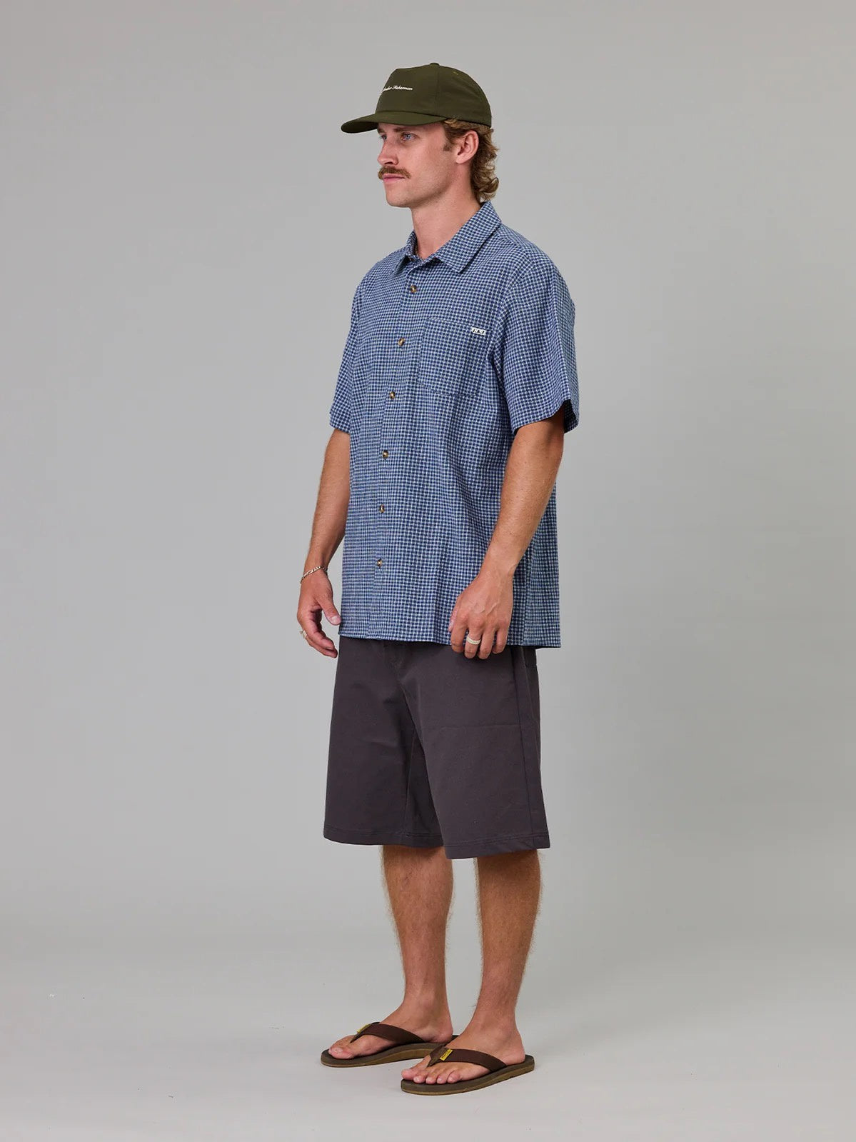 Just Another Fisherman Ballast SS Shirt Blue Check