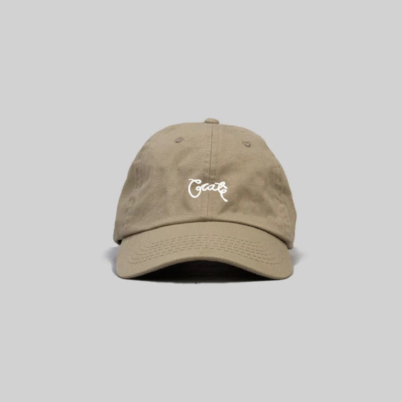 Crate Unisex Scripted Cap Tan