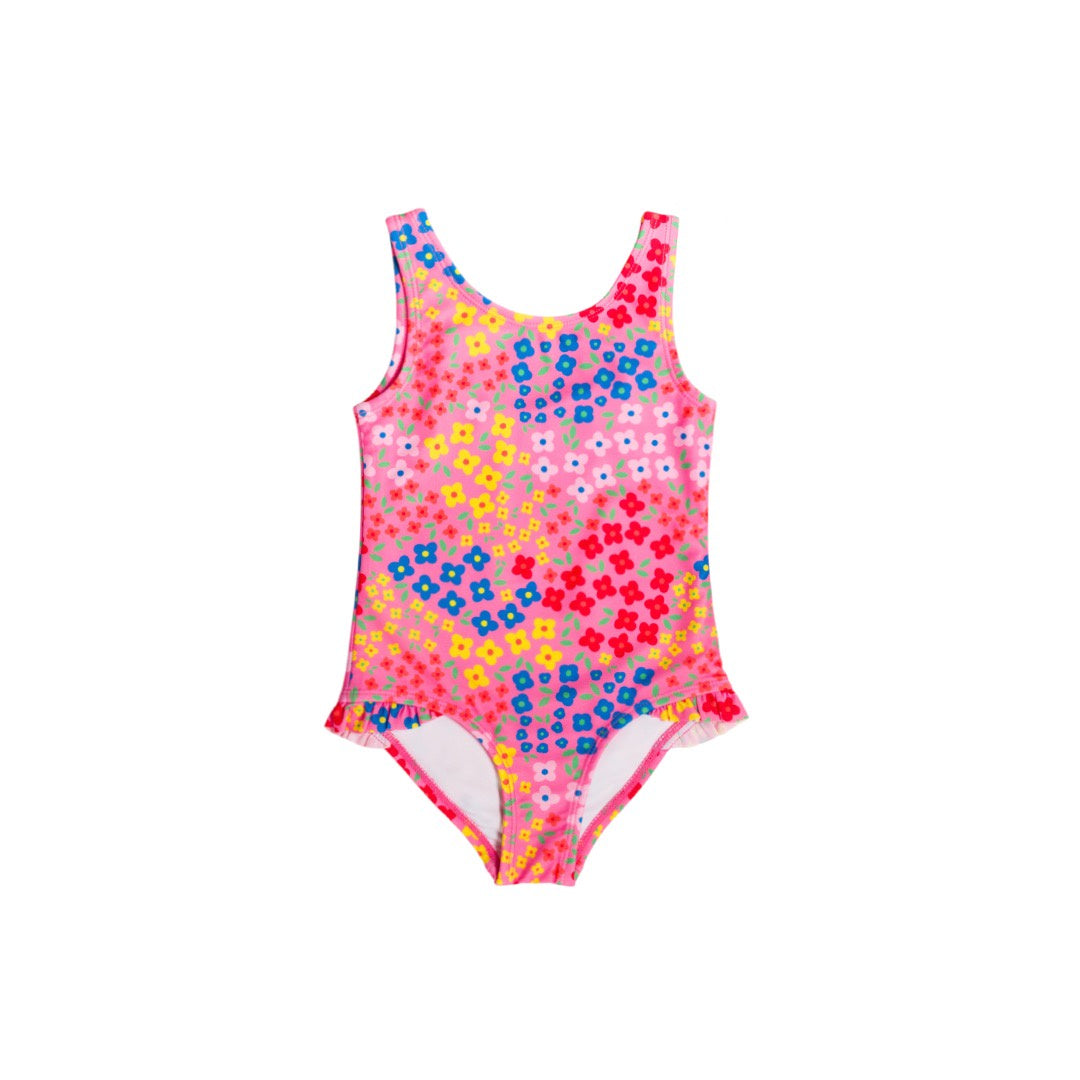 Nestling  Neon  Girls Swimsuit - Floral