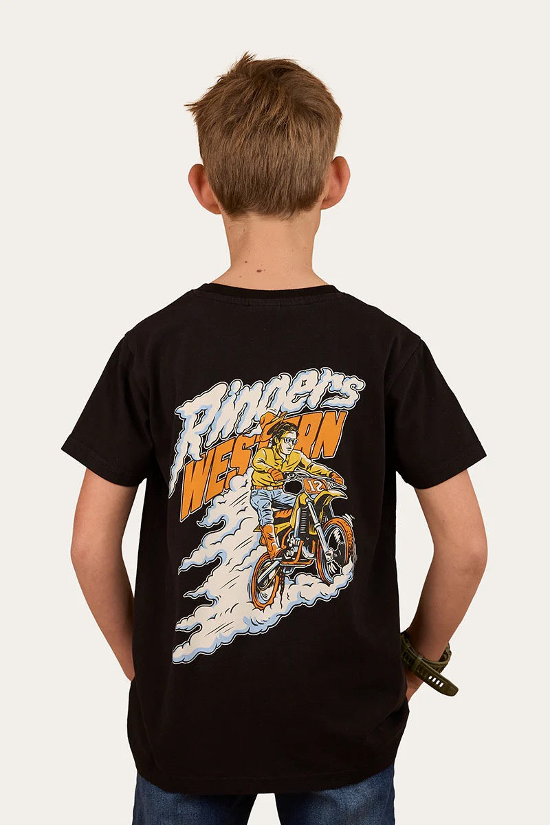 Ringers Western Rip It Boys Classic Fit T-Shirt Black