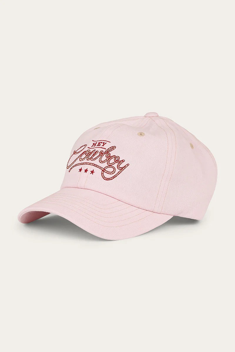 Ringers Western Hey Cowboy Baseball Cap Light Pink