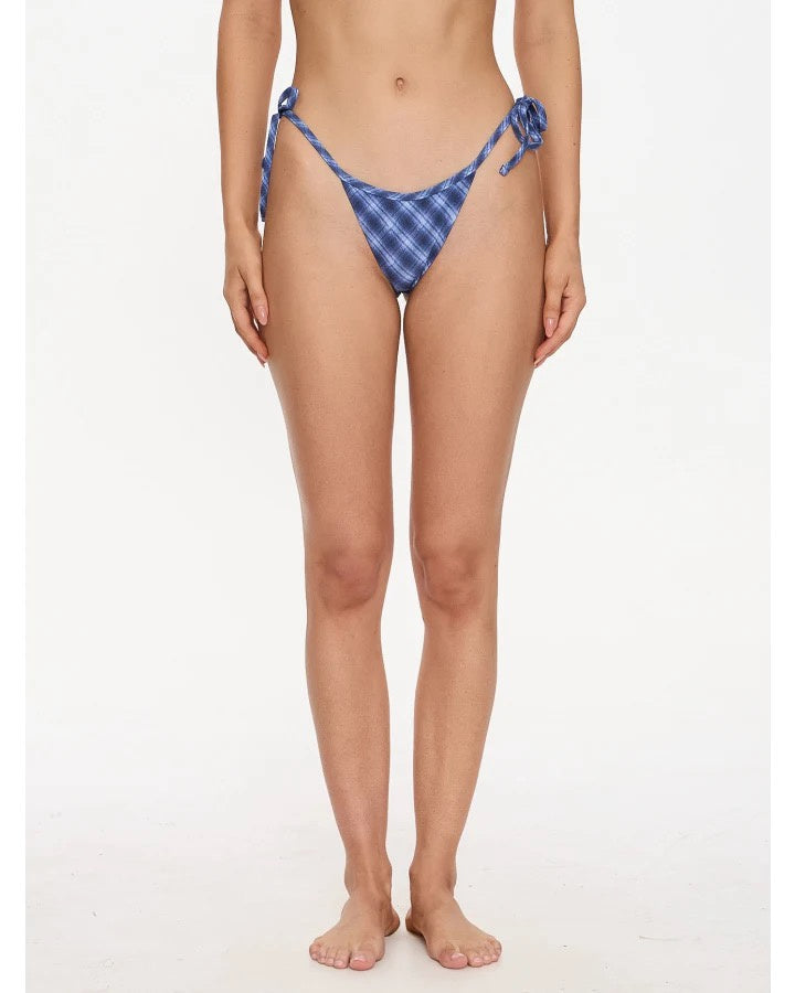 Thrills High Speed Check String Bikini Bottom