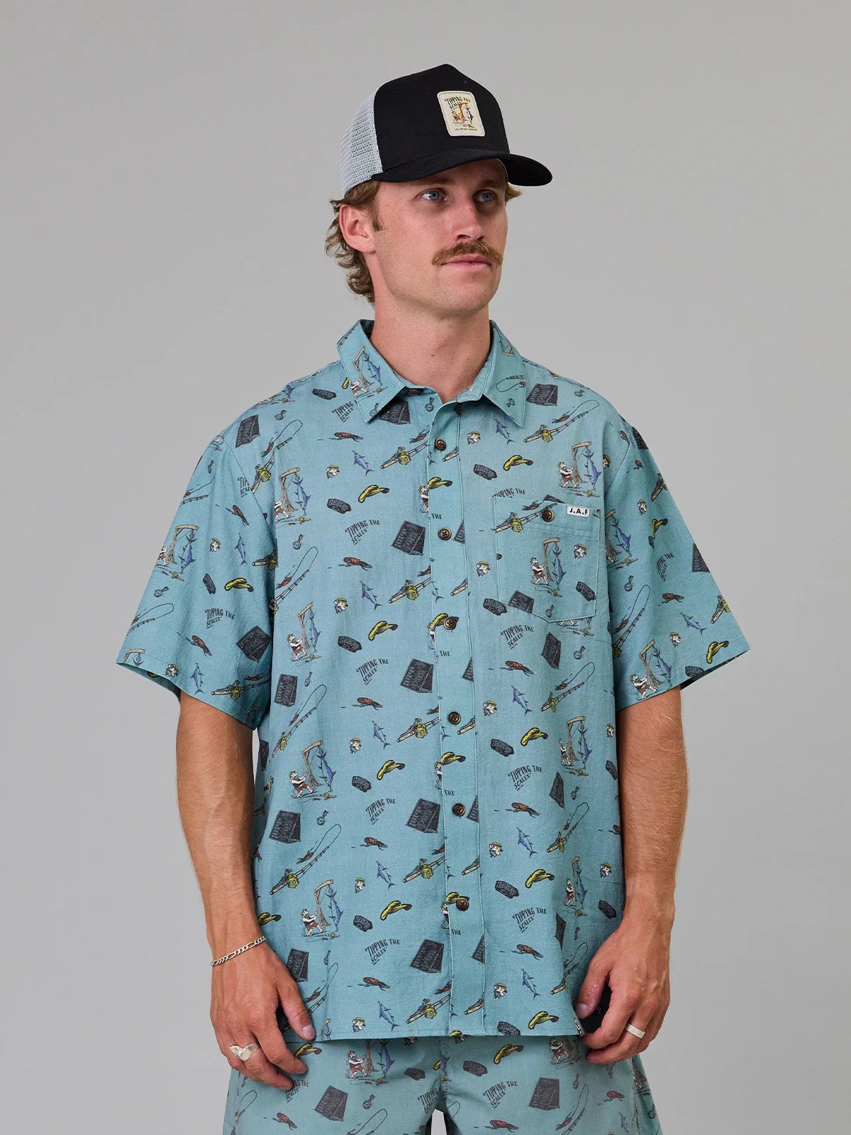 Just Another Fisherman Tipping the Scales SS Shirt Green