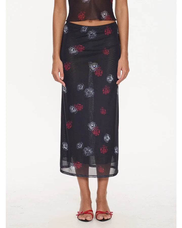 Thrills Perfect Illusion Mesh Maxi Skirt