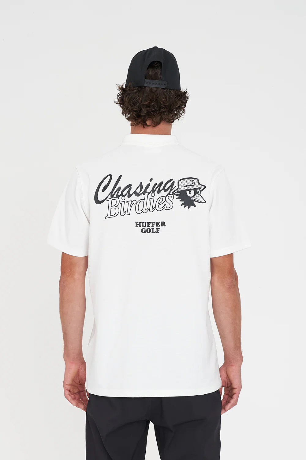 Huffer Mens Classic SS Polo/Chase Chalk