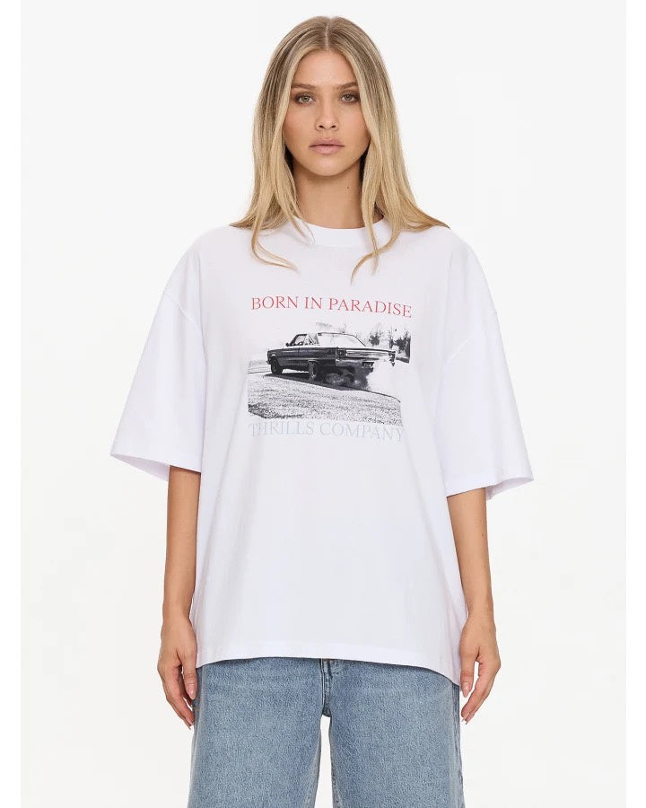 Thrills Metal And Dust Oversized Tee White