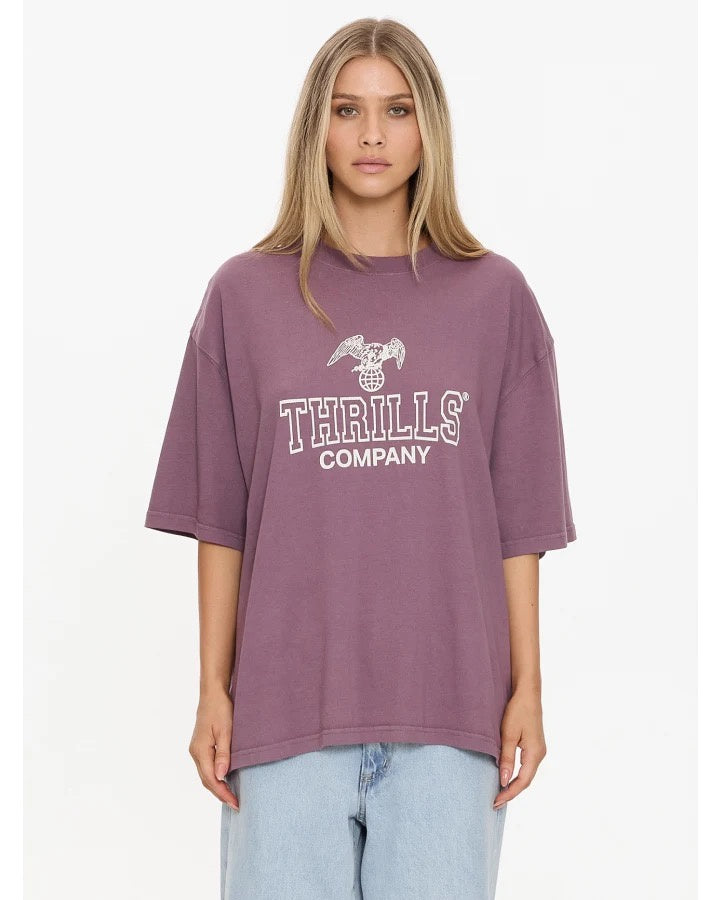 Thrills Break Point Oversized Tee Vintage Mauve