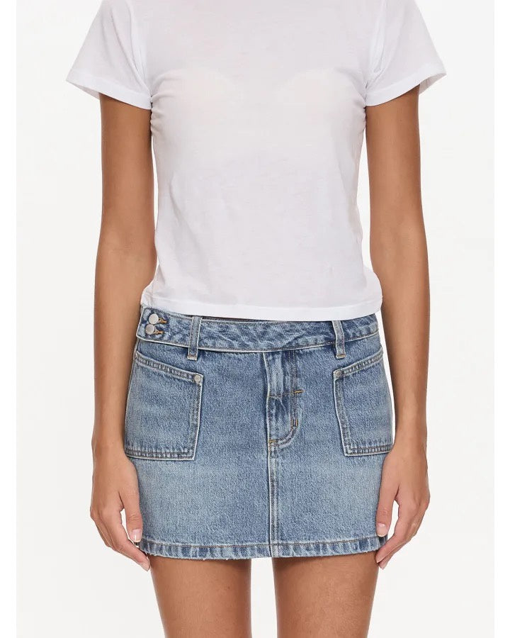 Thrills Wyatt Y2K Mid Rise Mini Skirt Rustic Fade