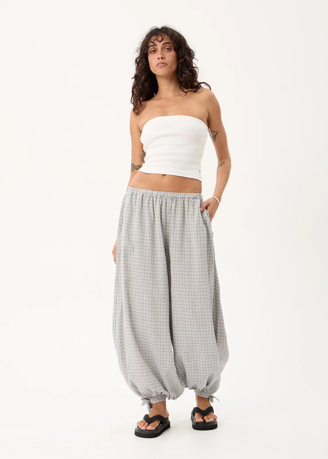 Afends Lyana - Balloon Pant Silver Birch