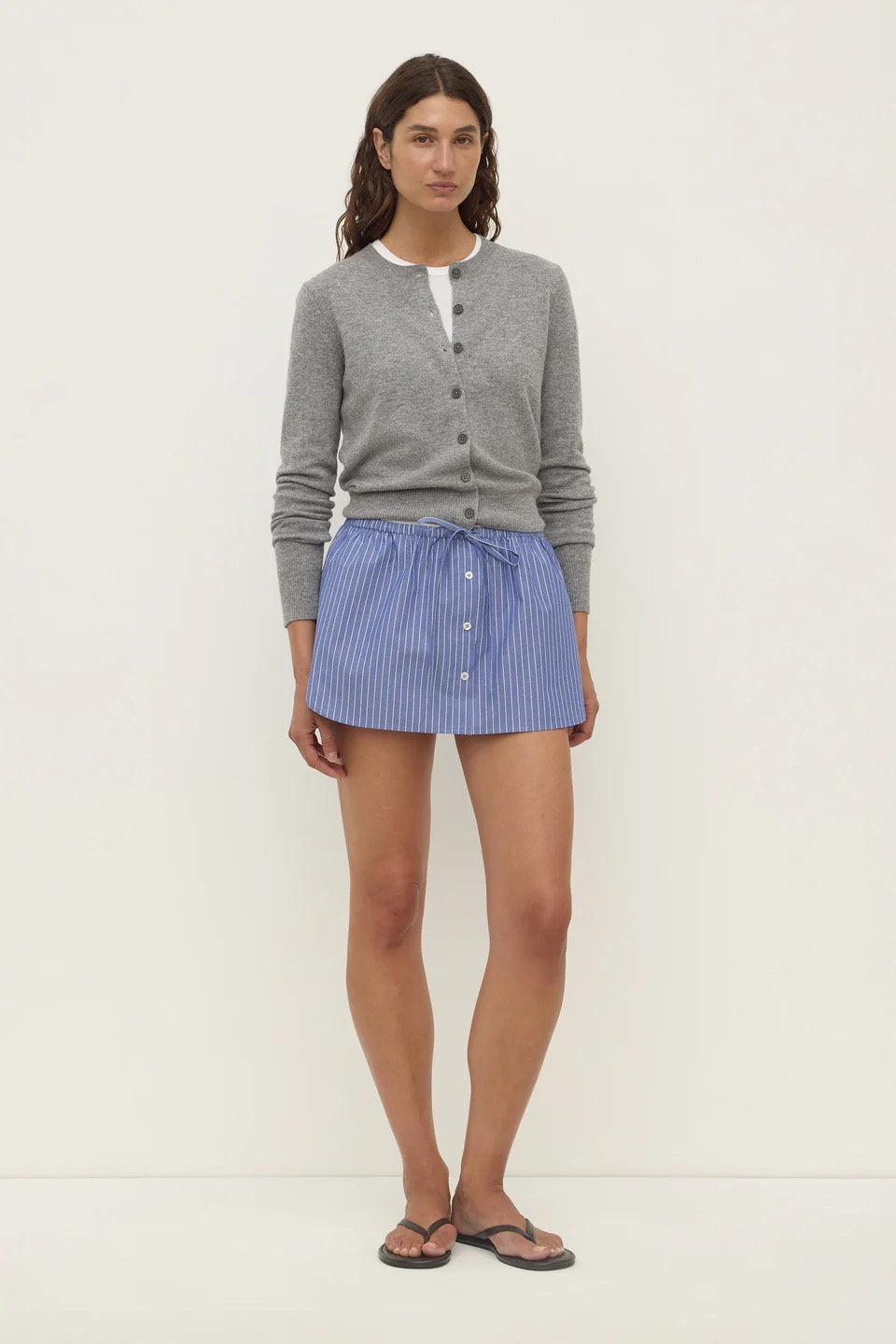 Assembly Anais Stripe Skirt Drift/White Stripe