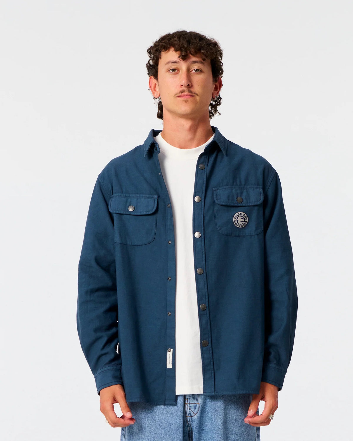 Critical Slide Sun Cured Overshirt Worker Blue