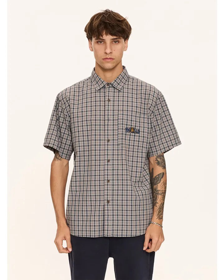 Thrills Eyes In The Grass Short Sleeve Shirt Light Grey