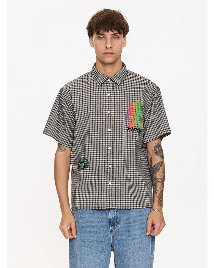 Thrills It's In The Cards Short Sleeve Cropped Shirt