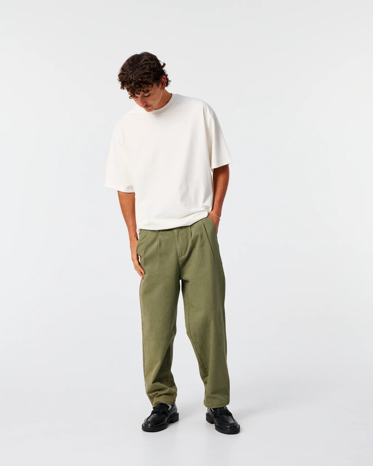 Critical Slide Harro Twill Pant Dusky Green