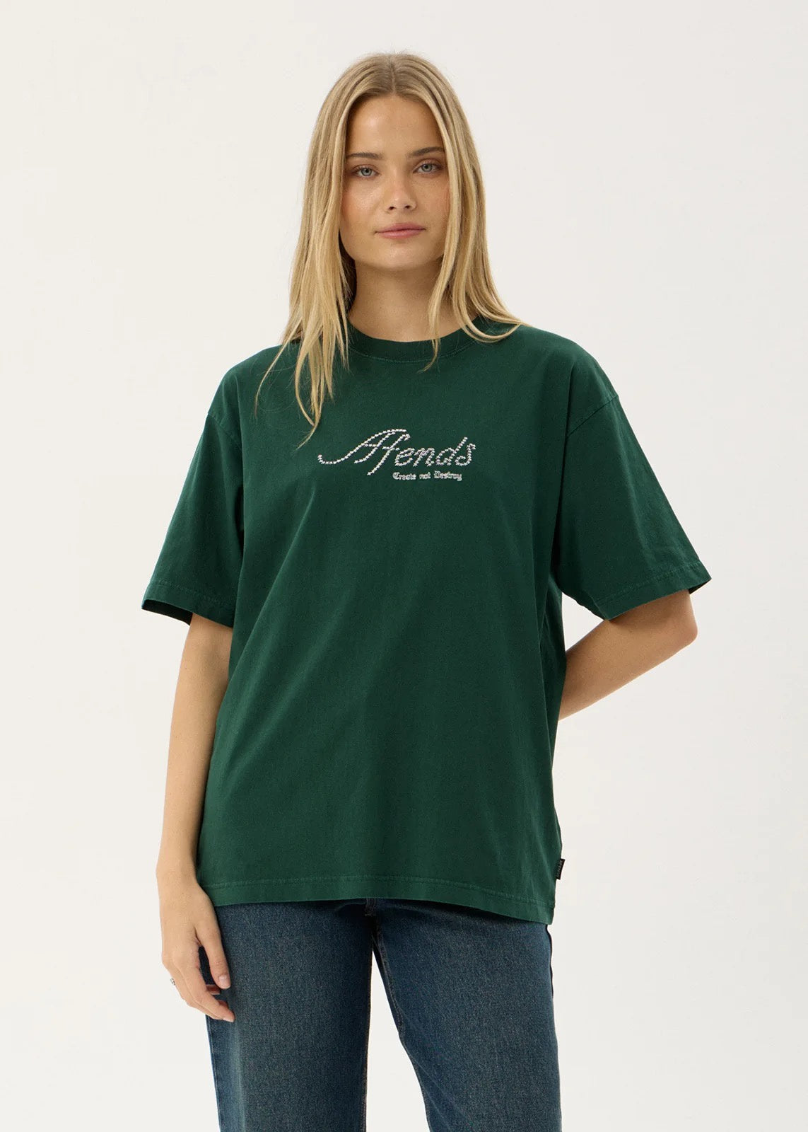 Afends Horoscope Boxy Tee - Washed Pine