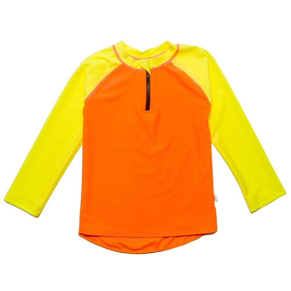 Nestling Neon UPF50+ Swim Zip Rash Vest - Neon Orange