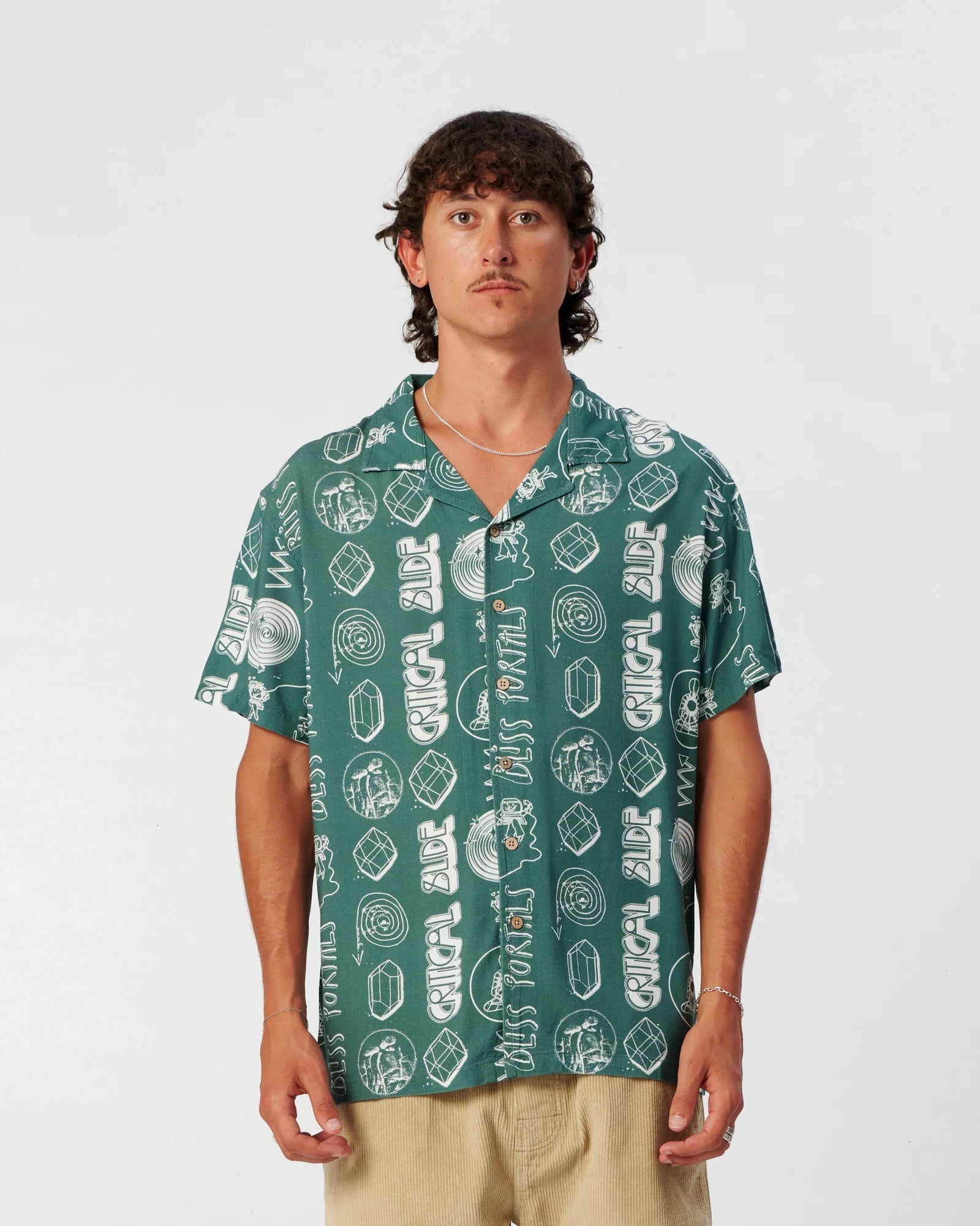 Critical Slide Xerox SS Resort Shirt Dusky Green