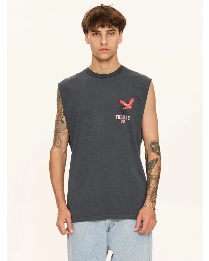 Thrills Wonder World Merch Fit Muscle Tee Ebony