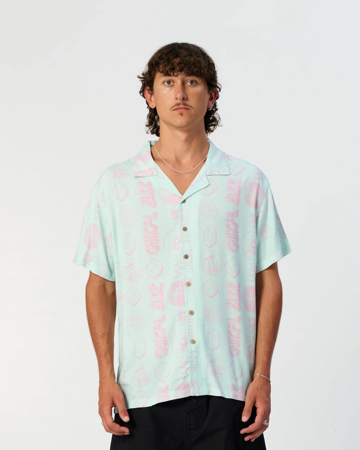 Critical Slide Xerox SS Resort Shirt Ice Blue