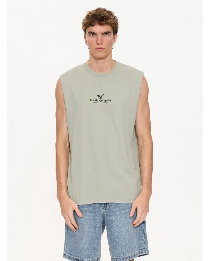 Thrills A Haven For The Restless Merch Fit Muscle Tee Dirty Sage