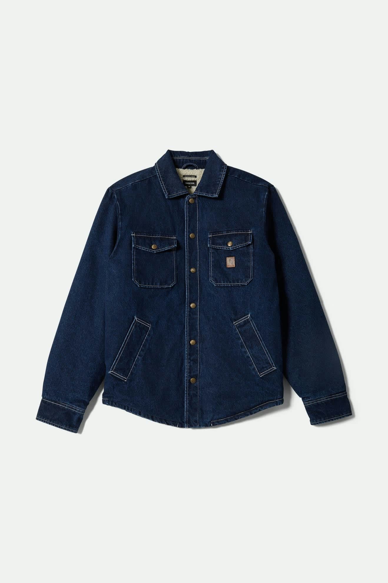 Brixton Durham Lined Jacket Medium Wash Denim